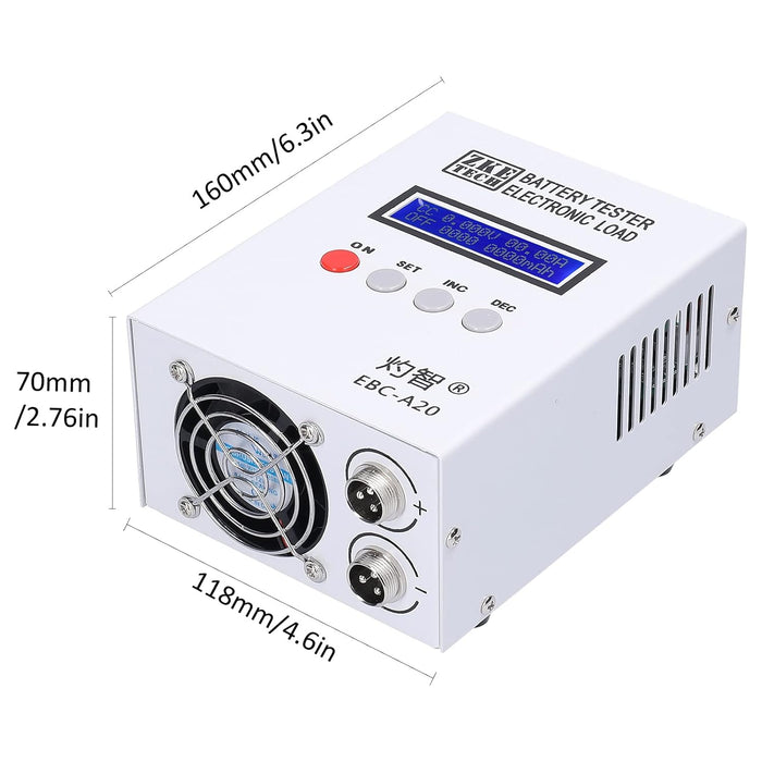 PROBADOR DE BATERÍAS A20, 30 V, 20 A, 85 W, LITIO Y PLOMO GRADO B