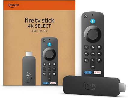 AMAZON FIRE TV STICK 4K SELECT CNTROLE 8GB COM ALEXA BLACK VOICE PRETO DE VOZ  |  GRADO B