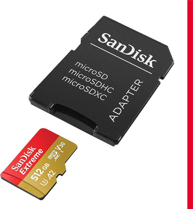 Tarjeta de Memoria microSDXC SanDisk Extreme 512GB UHS-I (con Adaptador) | Grado B