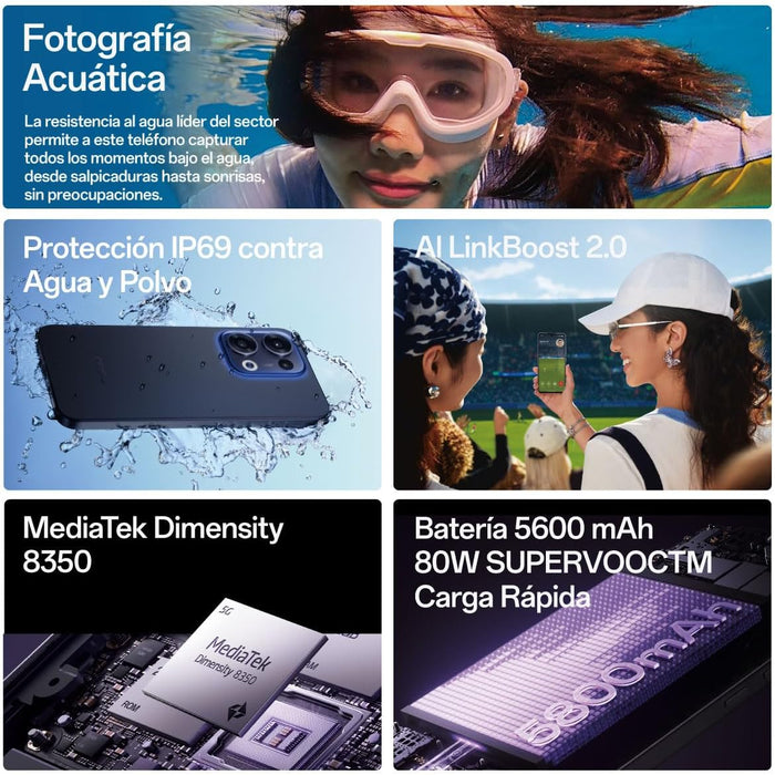 OPPO RENO13 5G BLUE 12GB RAM IP69 CARGA 80W GRADO A