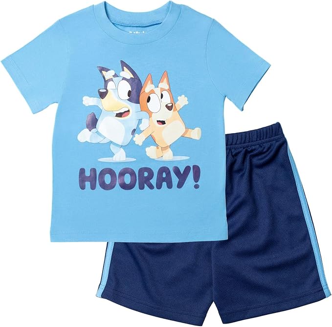 bluey toddler boys tshirt mesh shorts set GRADO B