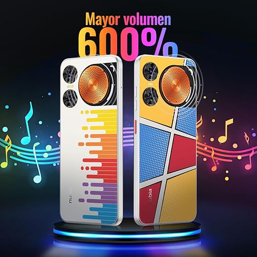 Nubia Smartphone Music 2 Multicolor 6.7 120hz, Triple Bocina Sonido EstÃ©reo 600%+, CÃ¡mara 50mp Y 256gb+8gb Ram (4gb + 4gb DinÃ¡mica), BaterÃ­a 5000mah Pop Art GRADO A