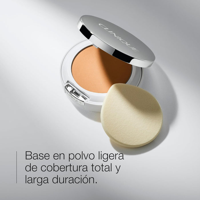 Clinique Polvo Compacto Stay-Matte Sheer para pieles grasas | Acabado Mate + Minimiza los Brillos Color: Stay Neutral GRADO B