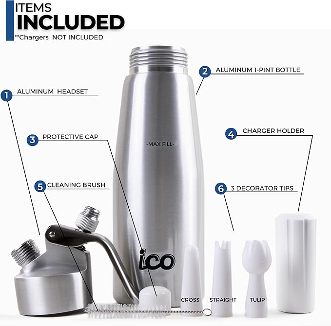 SIFON CREMA BATIDA CAFEBOATO 1/2 LITRO ALUMINIO GRADO B