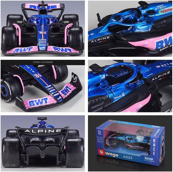 AUTO BURGAO ALPINE A523 #10 Y #31 DE ALEACION, ESCALA 1:43 Grado A