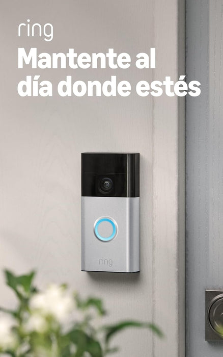 Timbre Con Cámara Inalámbrico Ring Battery Doorbell Satin Nickel GRADO B