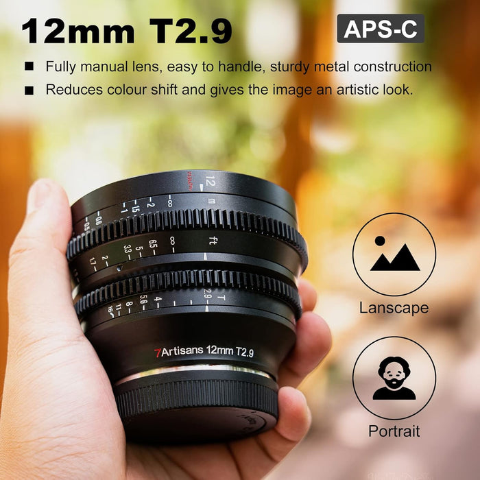 Lente De Cine 7artisans De 12 Mm T2.9 De Gran Apertura Y Gra 1