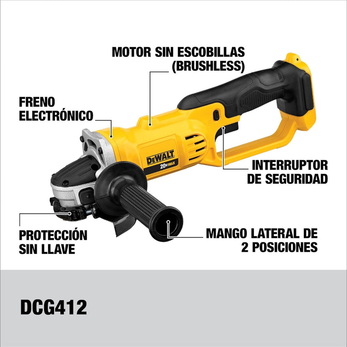 Esmeril Angular Inalámbrico Dcg412b Color Amarillo/negro Amarillo/negro GRADO A