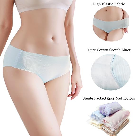 Pack 6 Braguitas Algodón Mujer | Cintura Baja Cómoda | Lencería Básica Invisible México