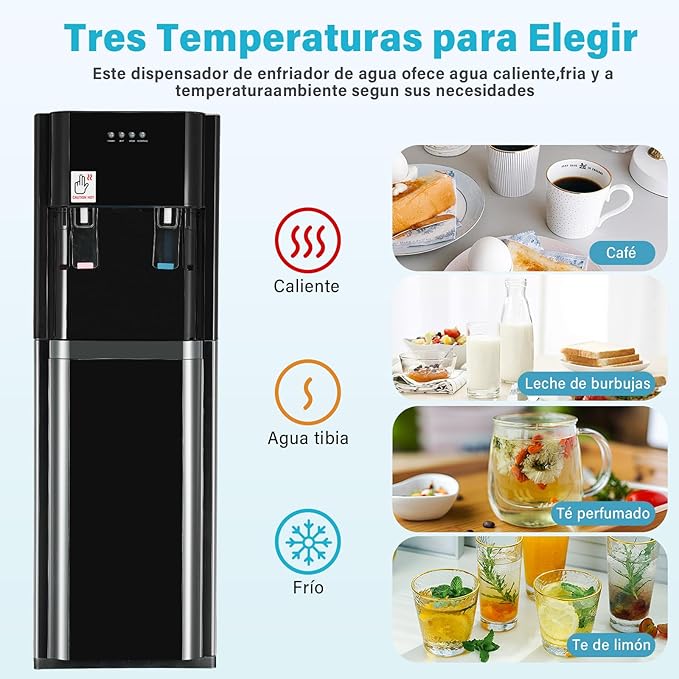 Oficina En Casa Oculto Frio Caliente Negro Despachadore Agua