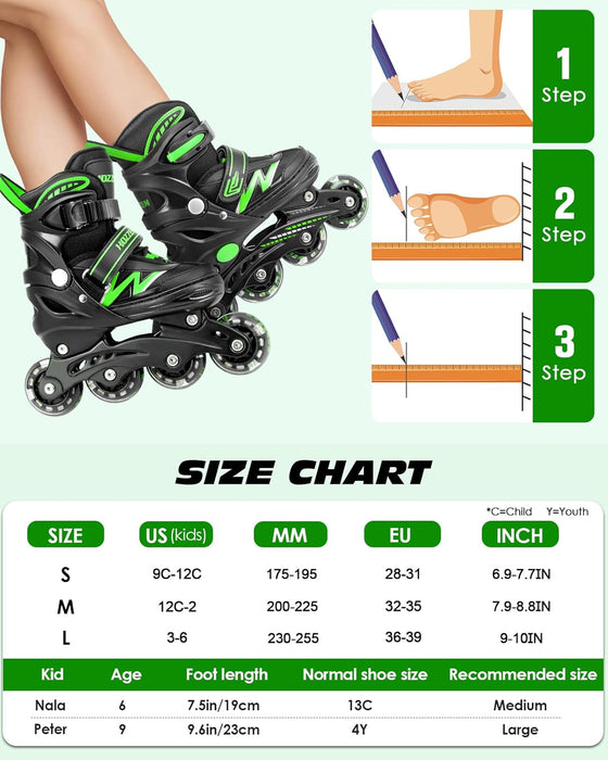 Patines En Línea Para Niños, Niñas Y Niños, Grado B