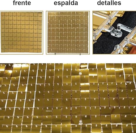 Panel Decorativo 4D, Caja con 30 Piezas, Lentejuelas,30x30cm. GRADO B