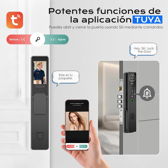 CERRADURA ELECTRONICA INTELIGENTE CON RECONOCIMIENTO FACIAL 3D