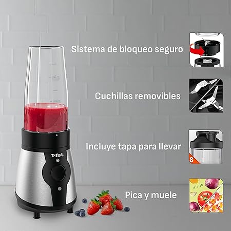 TFAL ACTIMIX PROCESADOR DE ALIMENTOS BL1BKDMX 10 PIEZAS COLOR NEGRO GRADO A
