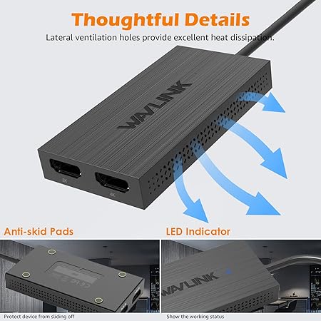 ADAPTADOR WAVLINK USB 3.0 A HDMI DOBLE PANTALLA GRADO B