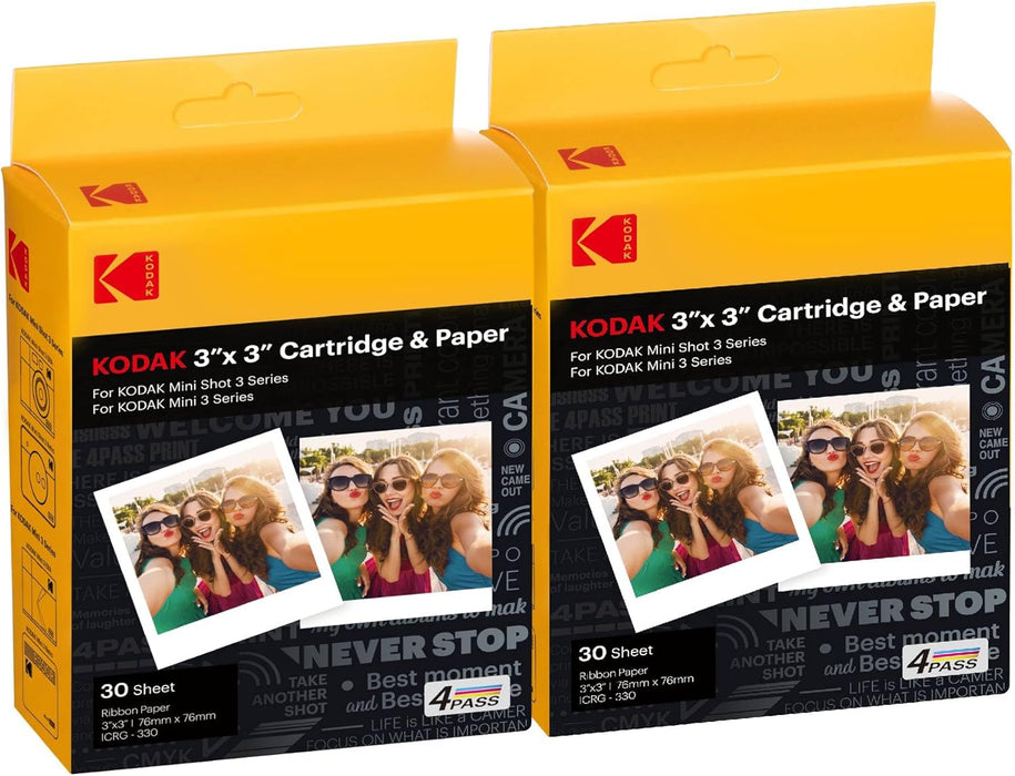 KODAK 4PASS CARTUCHO (7,6X7,6CM) PARA KODAK MINI 3 RETRO Y MINI SHOT 3 RETRO - GRADO B