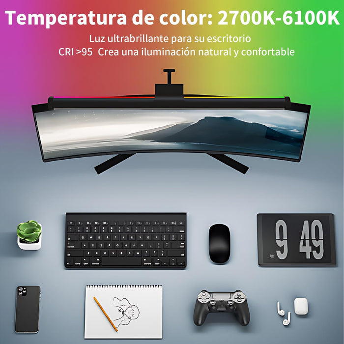 Lampara Monitor Rgb Usb Luz Led 45cm Para Pantalla Monitor Laptop Computador Pantallas Lamparas Accesorios Para Laptop