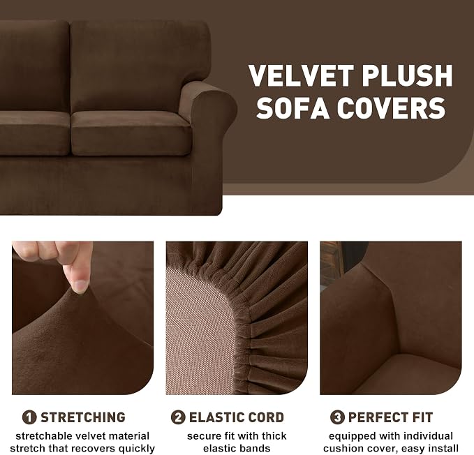 Funda Elástica Easy-Going de 8 Piezas para Sofá Reclinable (Poliéster / Jacquard) |  GRADO A