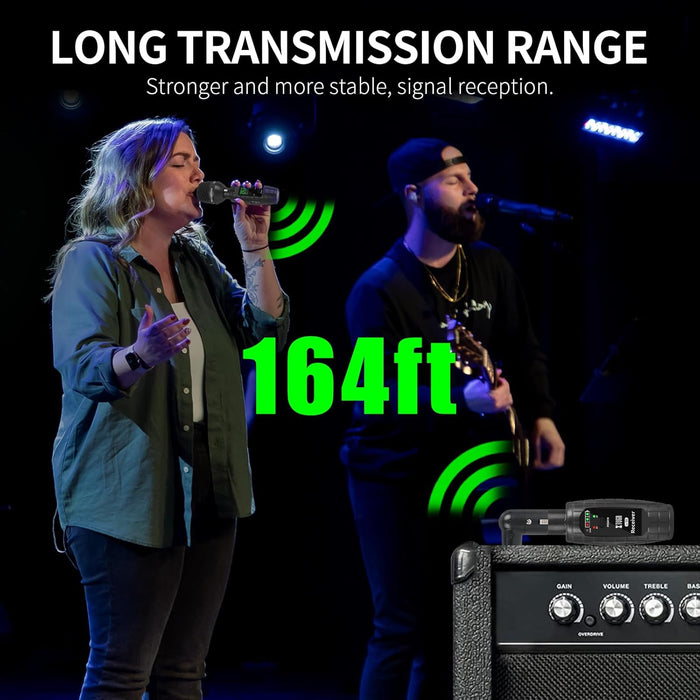 XTUGA UHF Sistema de Microfono Inalambrico XLR Transmisor y Receptor Grado A