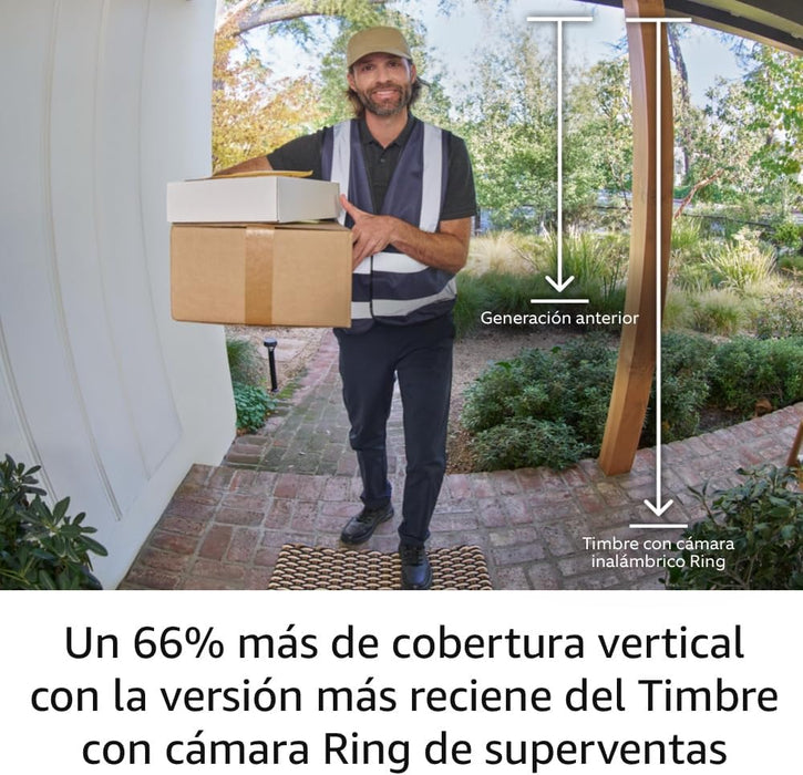 Timbre Con Cámara Inalámbrico Ring Battery Doorbell Satin Nickel GRADO B