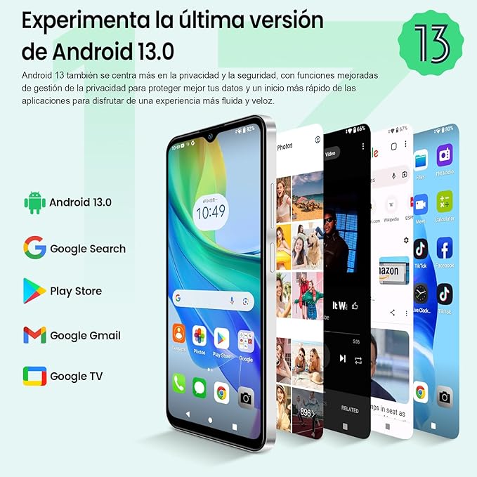 Celular Andrid KXD A10 6gb 128gb azul GRADO A