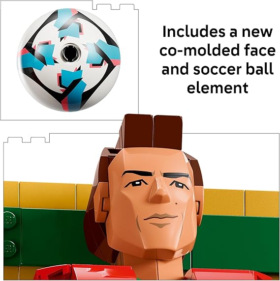 LEGO EDITIONS CRISTIANO RONALDO: LEYENDA DEL FUTBOL – SET DE CONSTRUCCIÓN – DECORACIÓN COLECCIONABLE INSPIRADA EN EL FUTBOL – SET DE EXHIBICIÓN – REGALO PARA NIÑOS Y NIÑAS – 43016 GRADO B