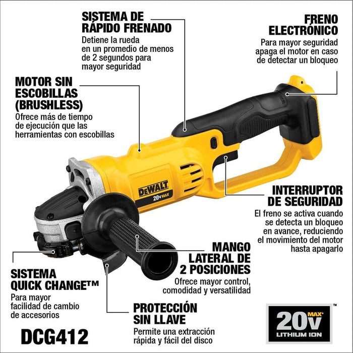 Esmeril Angular Inalámbrico Dcg412b Color Amarillo/negro Amarillo/negro GRADO A