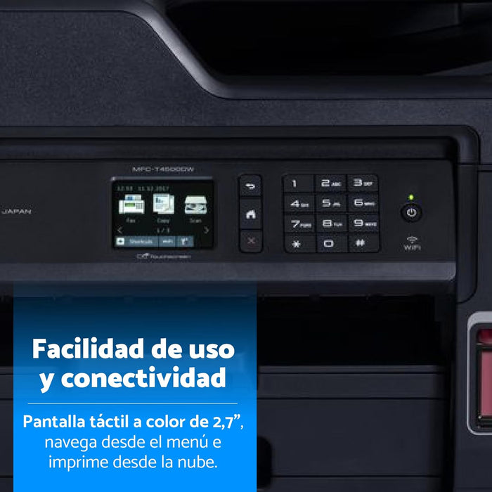 BROTHER MFC-T4500DW – MULTIFUNCIONAL 3 EN 1 – TAMAÑO DOBLE CARTA – GRADO B (SCANNER ATORADO – ENCIENDE – PARA REPARACIÓN)