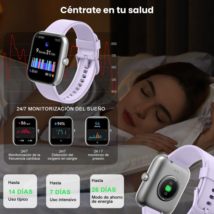 RELOJ INTELIGENTE SMARTWATCH LLAMADAS BLUETOOTH PARA ALEXA GRADO B