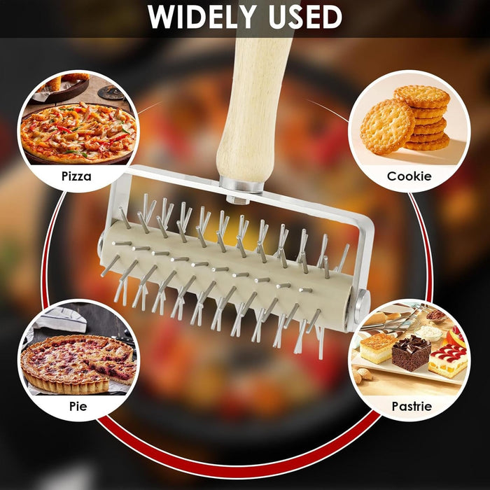 Para Rodillo Docker Para Masa De Pizza, Perforador