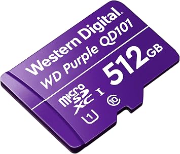 PAQUETE DE 3 MEMORIAS MICRO SD 512GB WESTERN DIGITAL VIDEOVIGILANCIA GRADO A