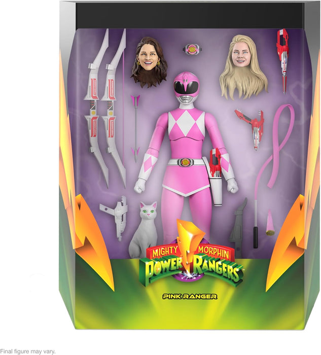 Figura de Colección Super7 Ultimates! Mighty Morphin Power Rangers - Pink Ranger | Grado B ✨