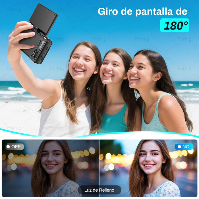 Cámara Digital 5K Ultra HD 75MP | El Kit Definitivo para Vlogging y Fotografía GRADO A.