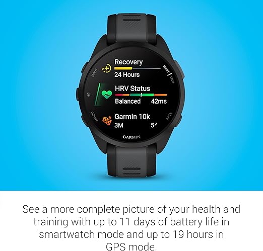 MONITOR GARMIN FORERUNNER 165 MUSIC, NEGRO, PANTALLA TACTIL GRADO A