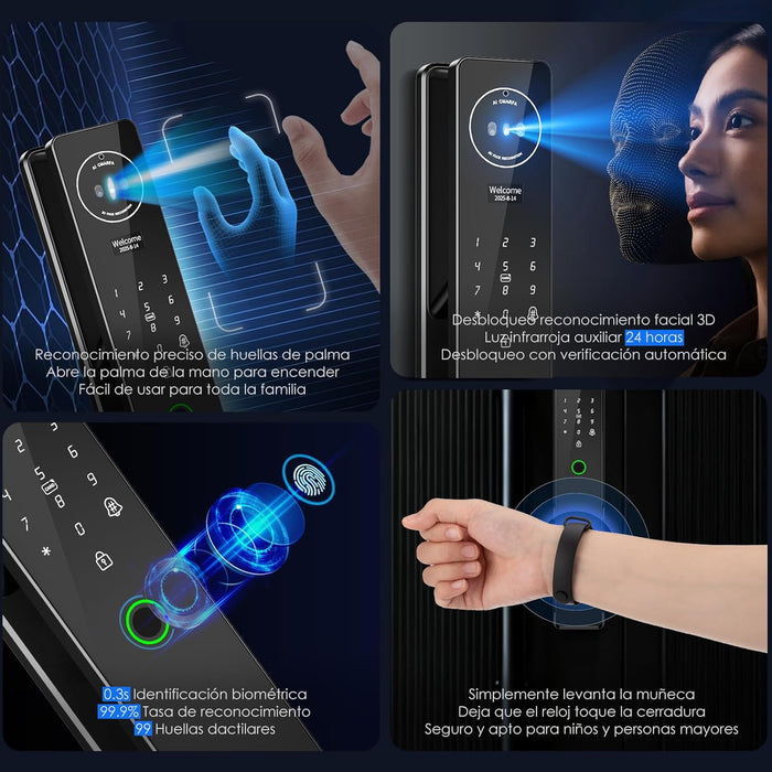 CERRADURA ELECTRONICA INTELIGENTE CON RECONOCIMIENTO FACIAL 3D