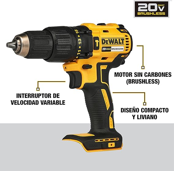 ROTOMARTILLO INALÍ¡MBRICO MAX CON 100 ACCESORIOS DEWALT COLOR AMARILLO   GRADO  A