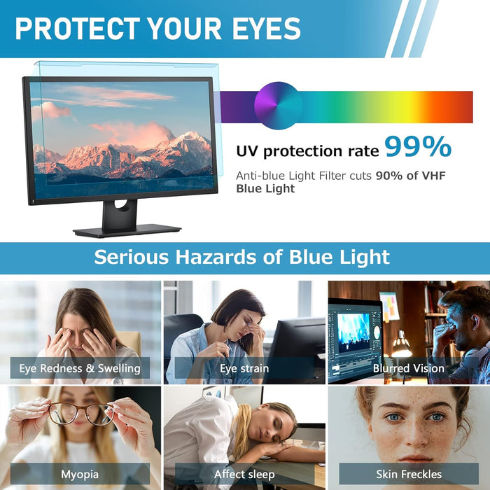 protector cubre monitor pantalla 27 pulgadas luz azul uv831 GRADO B