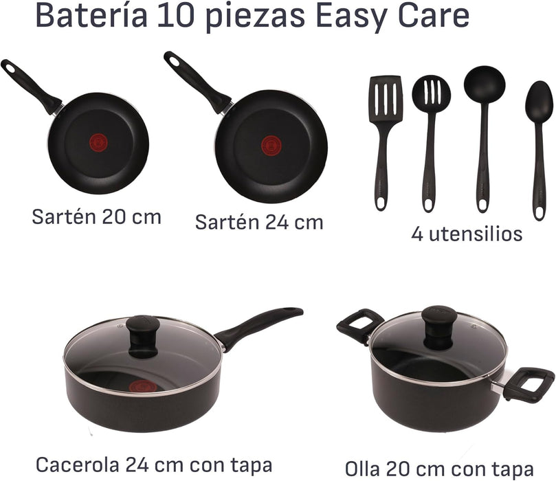 BATERÍA DE COCINA 10 PIEZAS VITAL TEFAL 391200BAT24 GRADO B