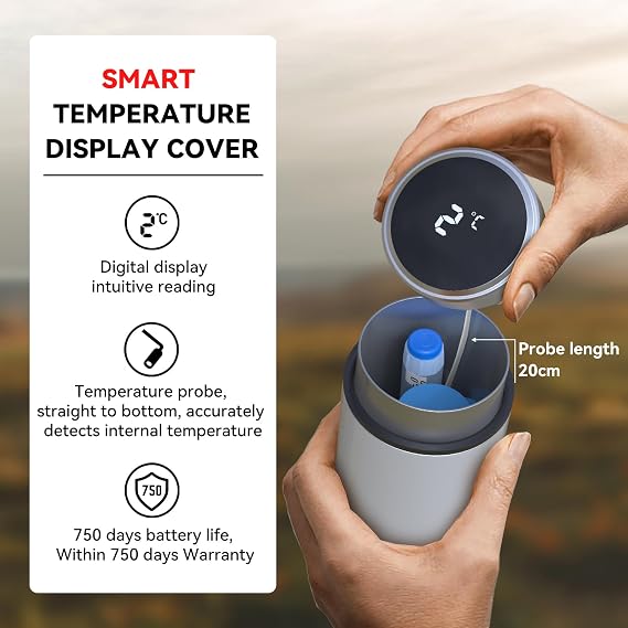 DISONCARE 60H 1-3 Enfriador de Pluma de insulina, Pantalla de Temperatura Inteligente Estuche de Viaje |  GRADO B