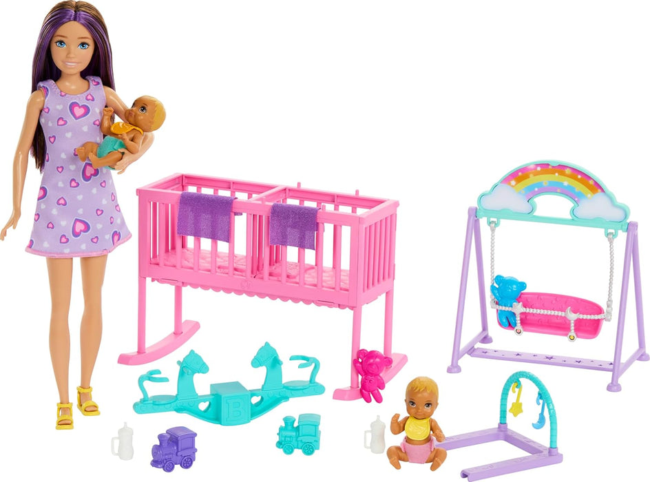 BARBIE SET DE JUEGO SKIPPER CUIDADO DE GEMELO GRADO B