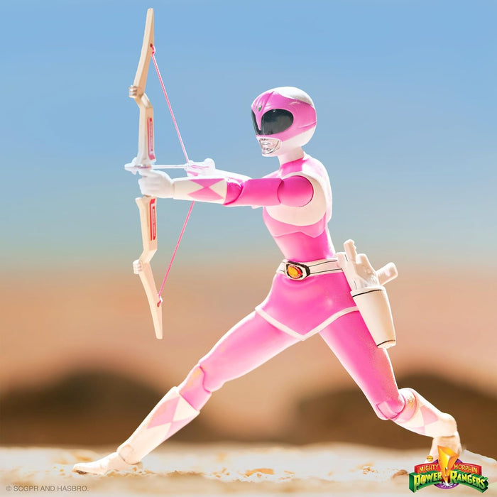 Figura de Colección Super7 Ultimates! Mighty Morphin Power Rangers - Pink Ranger | Grado B ✨