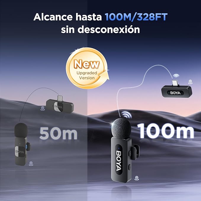 Boya V20 2.0 2 Micrófono De Solapa Inalámbricos Para Android Grado B