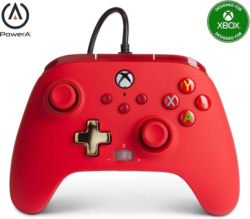 POWERA CONTROL MEJORADO ALÁMBRICO PARA XBOX SERIES X|S - ROJO - STANDARD EDITION