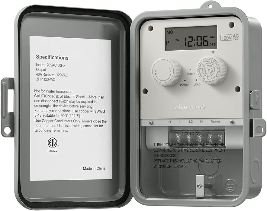 OUTDOOR DIGITAL POOL TIMER GRADO A