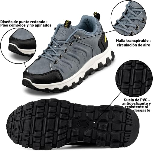 Tenis Outdoor Weide | Zapatillas para Senderismo y Caminata | Antideslizantes | Talla 23.5 | Grado B ✨