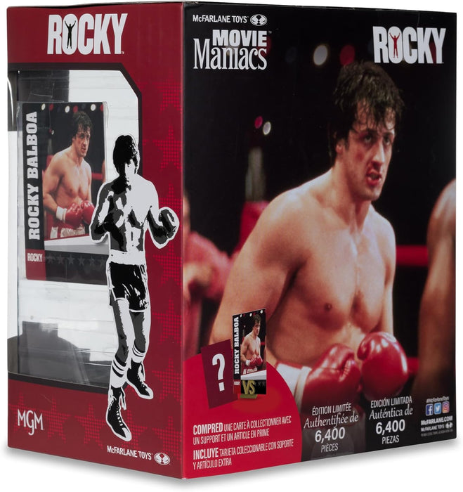 FIGURA POSADA MOVIE MANIACS ROCKY 1976 6" - R GRADO B