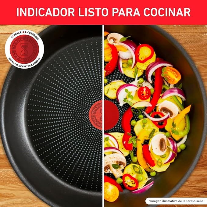 BATERA DE COCINA TFAL VITAL 5819200 16 PIEZAS COLOR NEGRO GRADO B