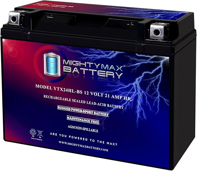 Batería Mighty MAX YTX24HL-BS – 12 V 21 AH 350 CCA – Producto Sellado de Plomo ácido