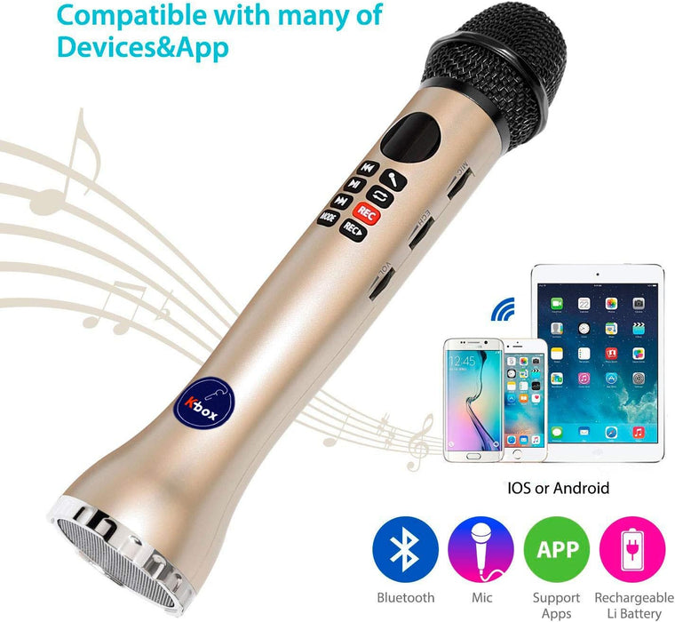 MICROFONO KARAOKE  GRABADORA BOCINA BLUETOOTH PARA REYES GRADO B
