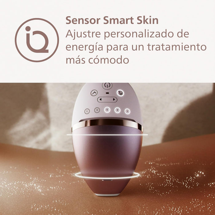 PHILIPS LUMEA PRESTIGE DEPILADORA IPL, LUZ PULSADA, CON CABLE, 4 CABEZALES INTELIGENTES (CUERPO, BIKINI, AXILAS Y CARA) Y SMARTSKIN SENSOR, BRI947/50 BLANCO GRADO B
